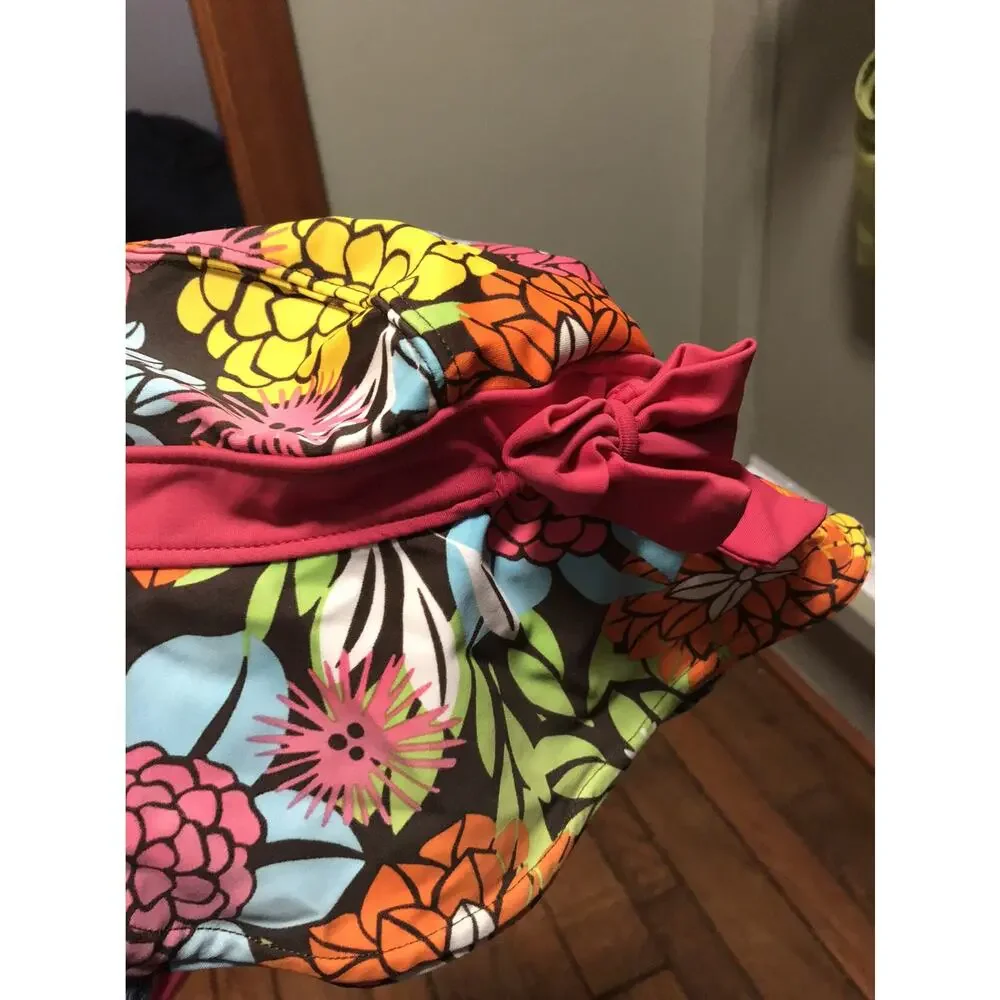 Hanna Andersson Floral Swim Sunhat Pink size small